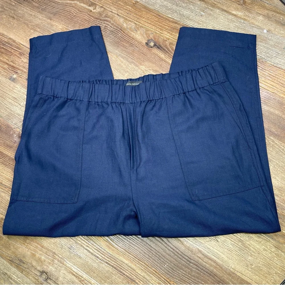 New ~Banana Republic Women's Navy Blue Linen Pants Size XL